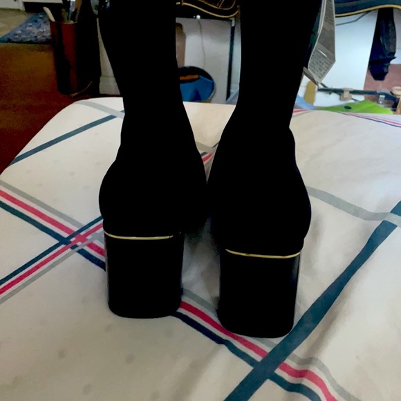 ZARA size 41 black 3”squared blocked  heel - Picture 6 of 11